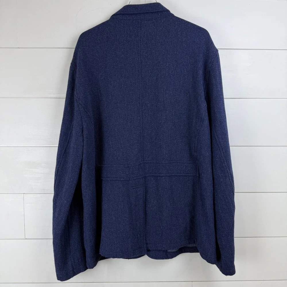 GRAYERS HOLDEN Navy Wool Blazer Jacket‎ MEN XXL LUXURY LOOP COLLAR